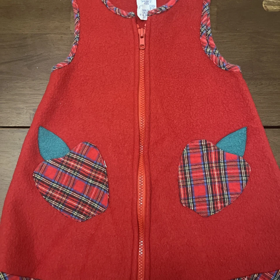 Vestido Polly Flinders Vintage Meninas 18M Férias Xadrez Tema Sem Mangas,   - Imagem 4 de 4