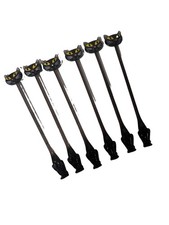 Vintage Atomic Black Cat Cocktail Swizzle Sticks Accoutrements 2003 Set Of 6