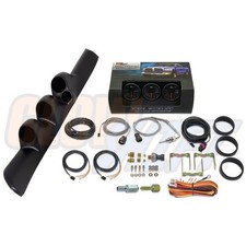 Glowshift Black Boost2400f Egtfuel Press Gauges Pod Fits 98-02 Ram Cummins