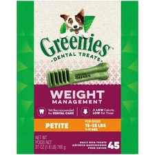 Greenies Weight Management Petite Natural Dog Dental Care Chews Weight Control