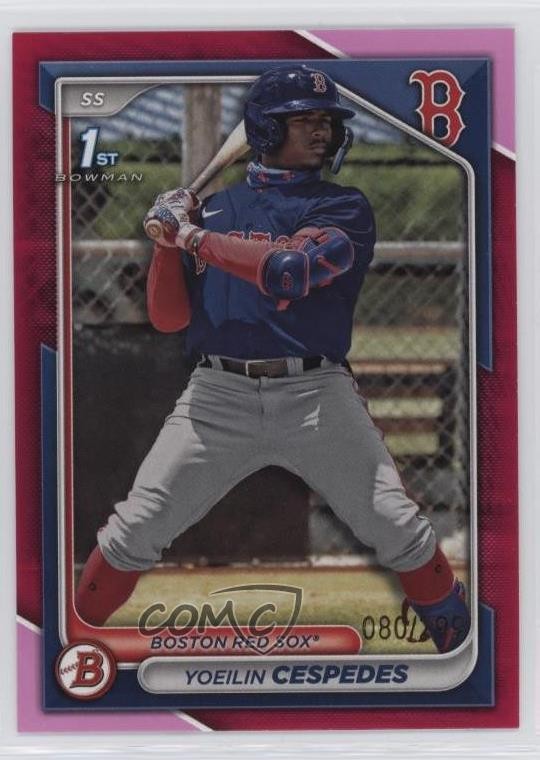 2024 Bowman Prospects Fuchsia Border 80/299 Yoeilin Cespedes #BP-139 g1w