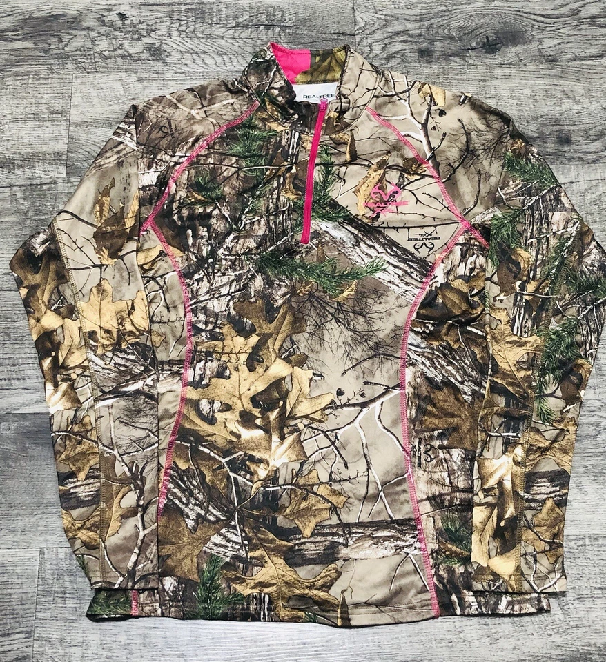 Realtree Camo Pullover Half Zip Sweatshirt Men’s Camouflage Sz L (42-44) A6 - Image 4 of 4