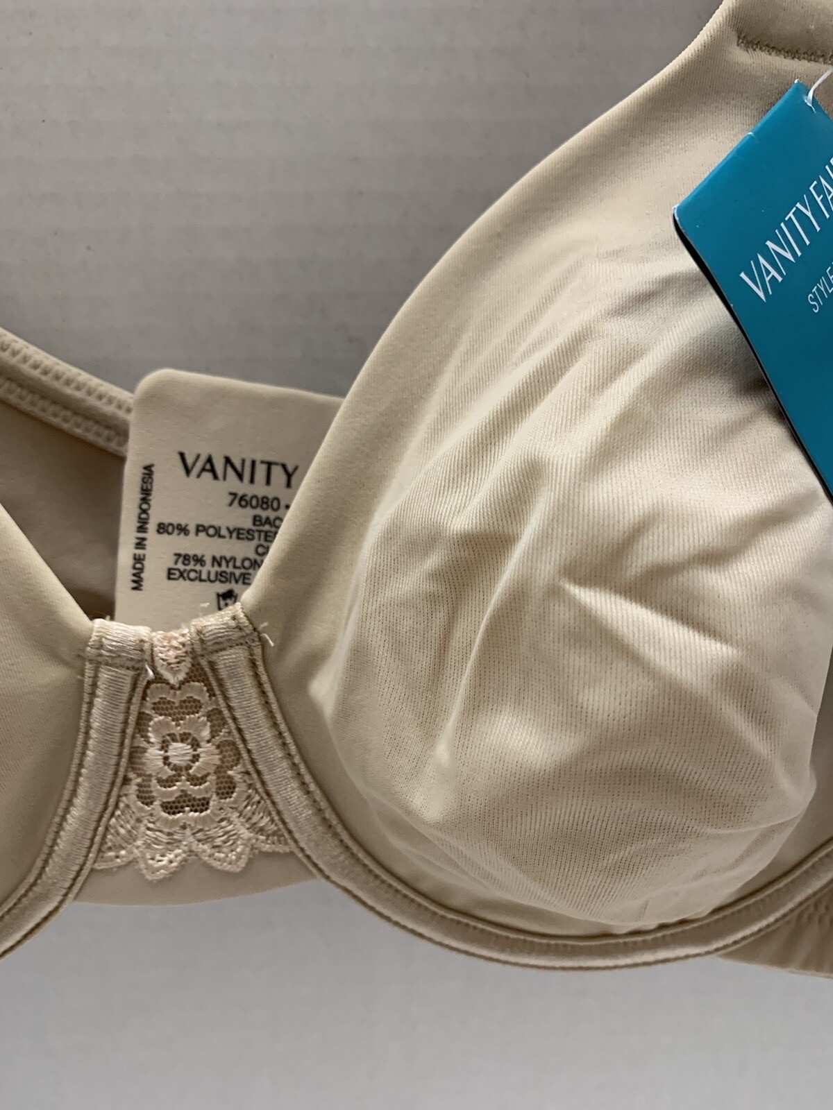 Vanity Fair Bra 36C Beauty Back Minimizer Beige Underwire 76080 NWT eBay