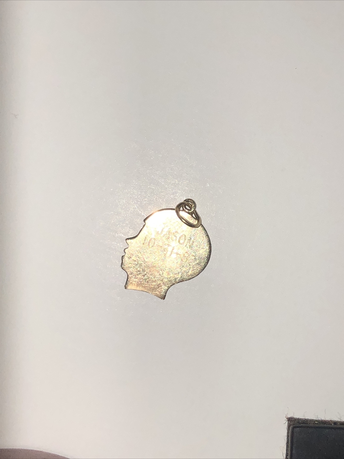 Gold Solid 14k Pendent 10-31-83 Jason Head Shape … - image 6