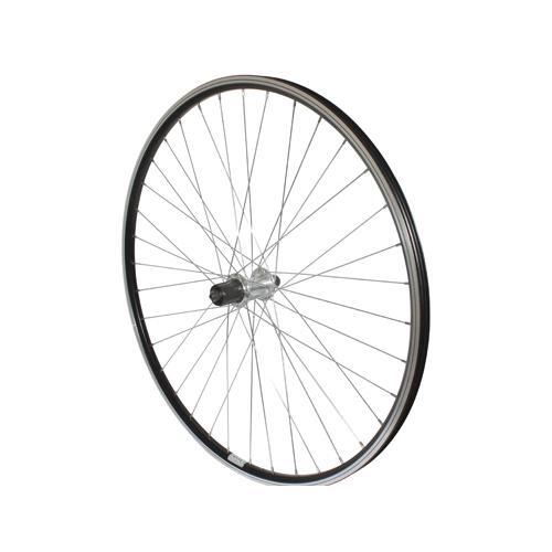 Roue arrière VTC 700x35 alu double paroi à blocage rapide haute rigidité