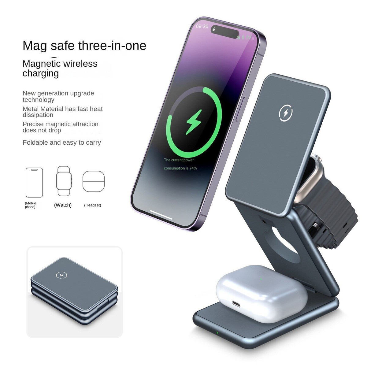 in Wireless Charger for Apple iPhone Airpods Watch Travel