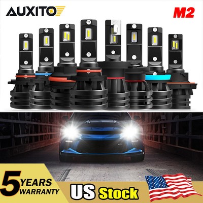 M2 AUXITO 9005 9006 H11 9007 H4 H7 H8 LED Headlight Bulbs 10000LM High Power EON