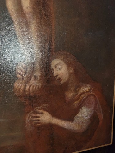 19thC Antique Religious Painting Oil Framed Church Jesus 1800s Large - Picture 2 of 4