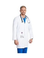 Healing Hands White Lab Coat Men 6 Pocket Full Length 5151 Luke Mens Lab Coat...