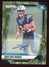 Jonathon Brooks 2024 Panini Prizm Auto Rookie #357 Serial #d 1/25 Panthers