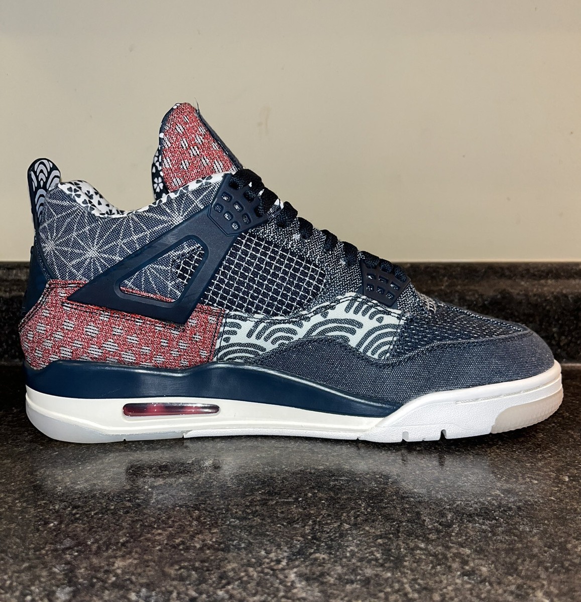 Men's VNDS Nike Air Jordan Retro 4 SE Sashiko Deep Ocean CW0898