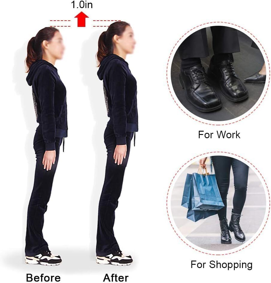 Dr. Foot's Height Increase Insoles Heel Cushion Inserts Heel Lift