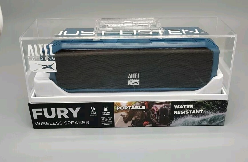 Altec lansing Fury teal wireless speaker portable water resistant