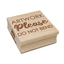 Artwork Please Do Not Bend Square Rubber Stamp for Stamping Crafting