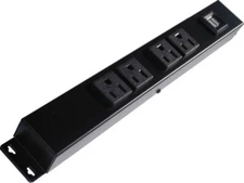 12" 4-Outlet Hardwired Power Strip with USB, HU1041