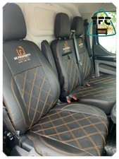 Ford Transit Custom Seat Covers Full Eco Leather Bentley Stitching And 3 Logos
