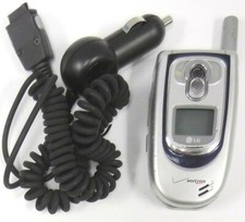 LG VX6100 - Blue and Silver Verizon Rare Cellular Flip Phone - Bundled