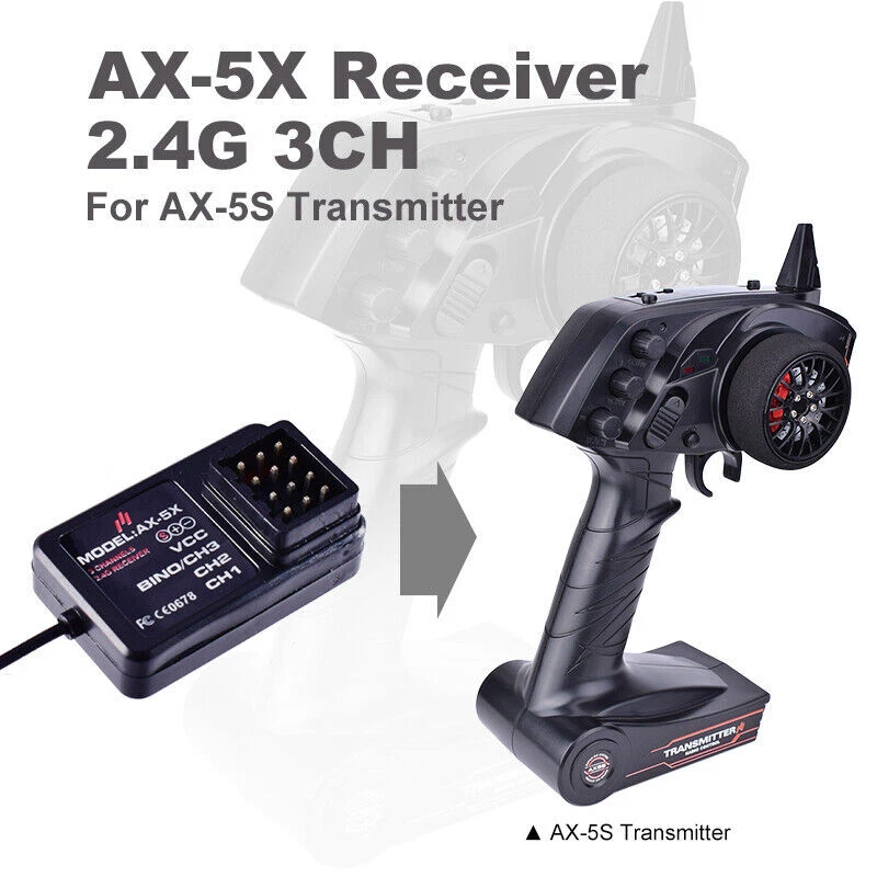 AUSTAR AX-5S 3CH Receiver RC Car Boat Transmitter fr TRX4 Axial SCX10 D90 RC Car - Image 3 of 4