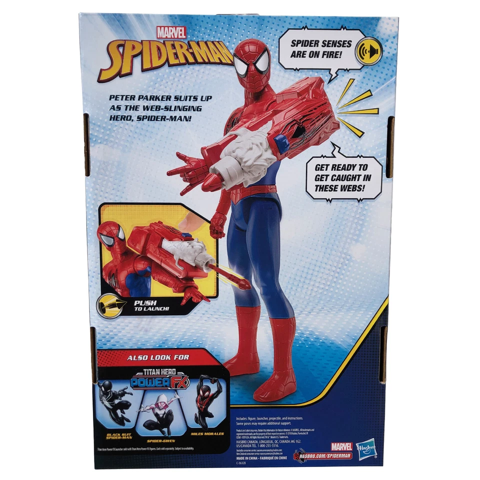 Figura de acción Marvel Spider-Man Titan Hero Power FX Spider-Man Foto 3 de 4