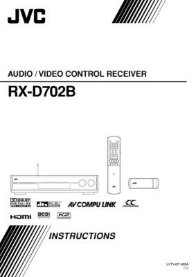 JVC RX-D702BUJ Receiver Owners Instruction Manual Reprint