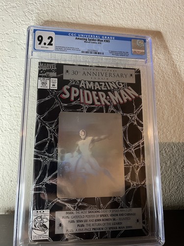 AMAZING SPIDER-MAN #365 CGC 9.2 Newsstand WP 1ST APP Spidey 2099