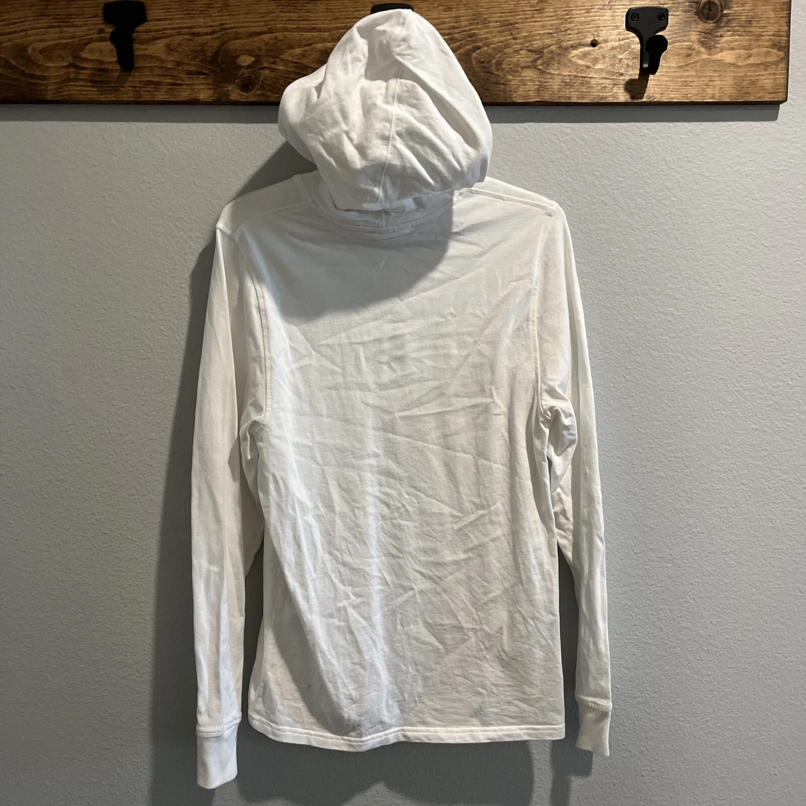 VETEMENTS Camicia uomo S Champion bianca manica lunga con cappuccio