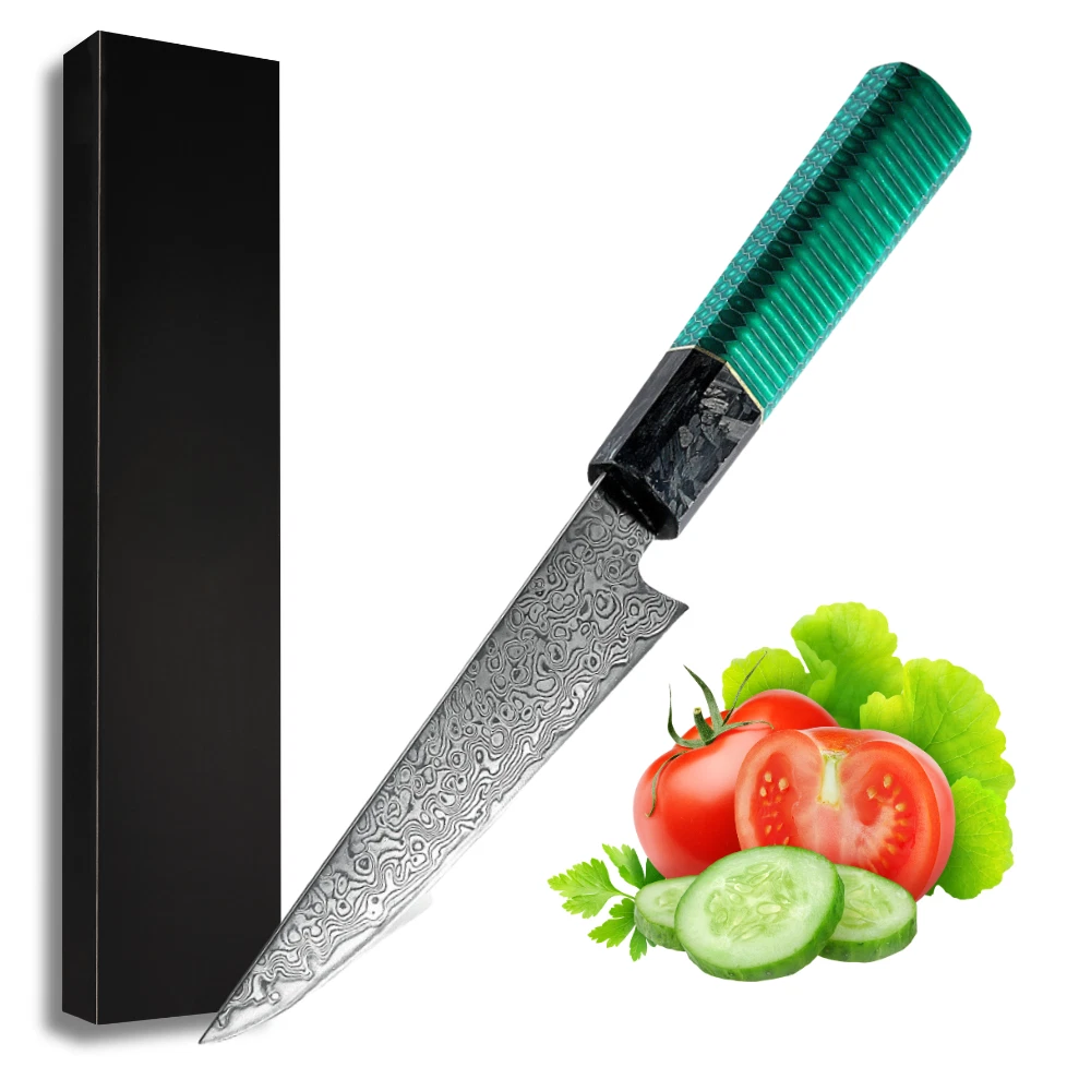 Utility Knife Japanese Chef Knife 5.2" Damascus Paring Petty Kitchen Custom