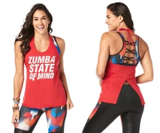 Zumba State Of Mind Halter Top - Viva La Red ~ XS ~ Free Ship! New!