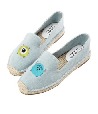 Disney Tsum Tsum Monsters Inc Sulley Espadrille Flats Shoes Women’s Size US 