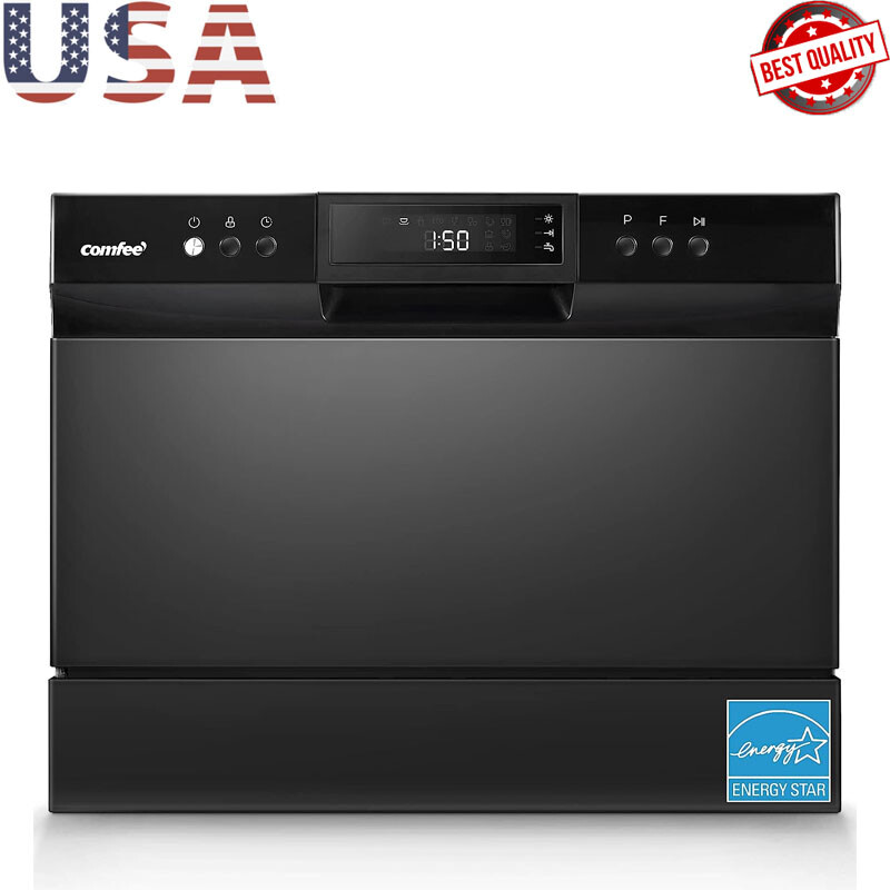 Portabl Countertop Dishwasher 6 Place Settings & 8 Washing Programs Apartment