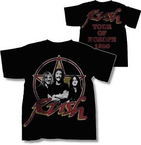  Original Rush 1980 Tour Of Europa Progressive Rock Band T 