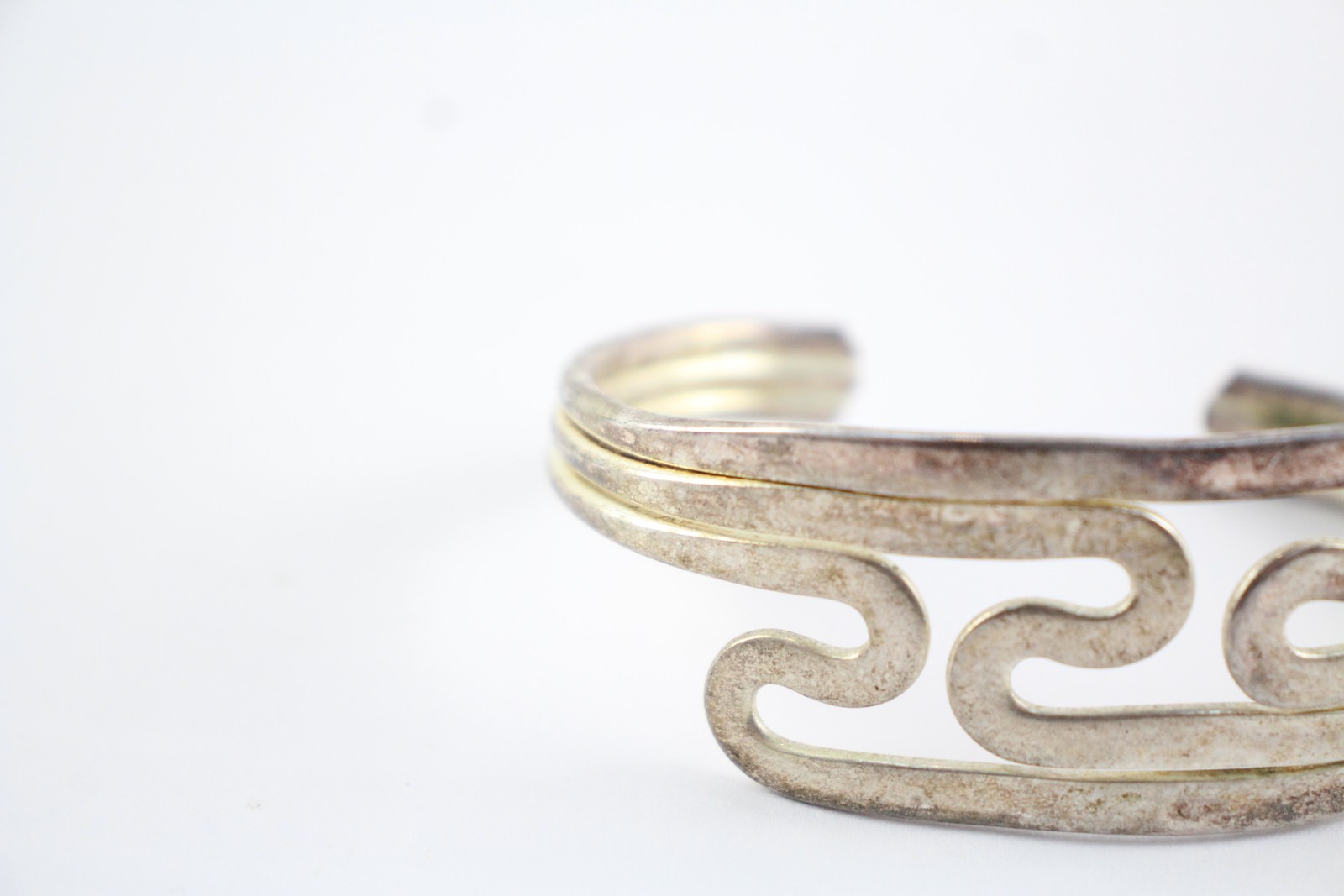 Sterling Silver Bangle Torque Statement Contempor… - image 2