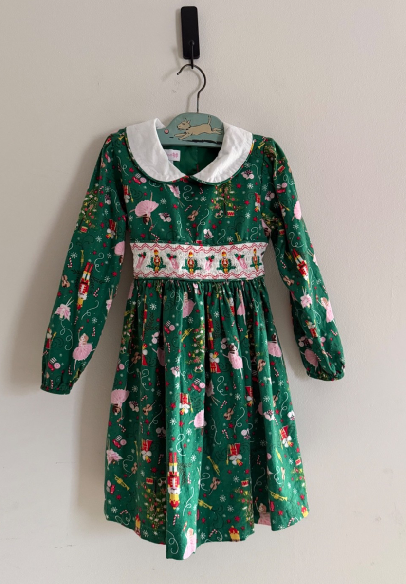 Bonnie Jean Smocked Nutcracker Dress 4T Christmas Collared Preppy Ballerina  Cute | eBay