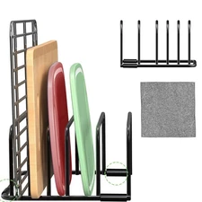 Cutting Board Organizer Rack - 5-Slot Metal Holder Stand for Cutting Boards, ...