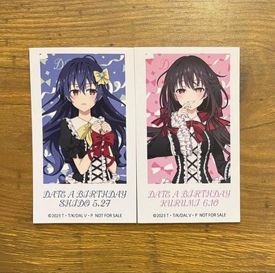Date A Live Tokisaki Kurumi Itsuka Shido Geburtstagskarte alle 2 Arten