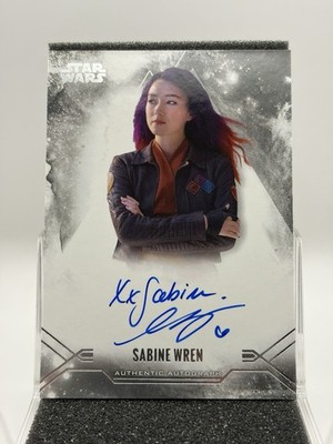 Sabine Wren Auto Stellar Signatures Topps Star Wars Smugglers Outpost #SSA-NB