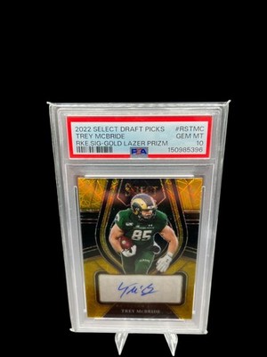 Panini 2022 Select Trey McBride Gold Lazer Prizm Auto Rookie #RS-TMC /75