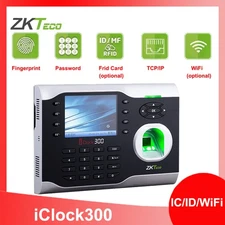 ZKTeco iClock300 TCP/IP Biometric Fingerprint Time Clock Attendance System