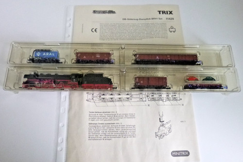 Minitrix N Güterzugset mit BR 41 der DB und 5 Güterwagen, Art. 11429, NEU, OVP | Zustand: Neu
