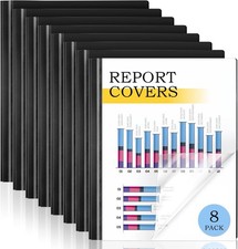 8 Pack Report Covers, Report Covers with 3-Prong Fasteners, Presentation