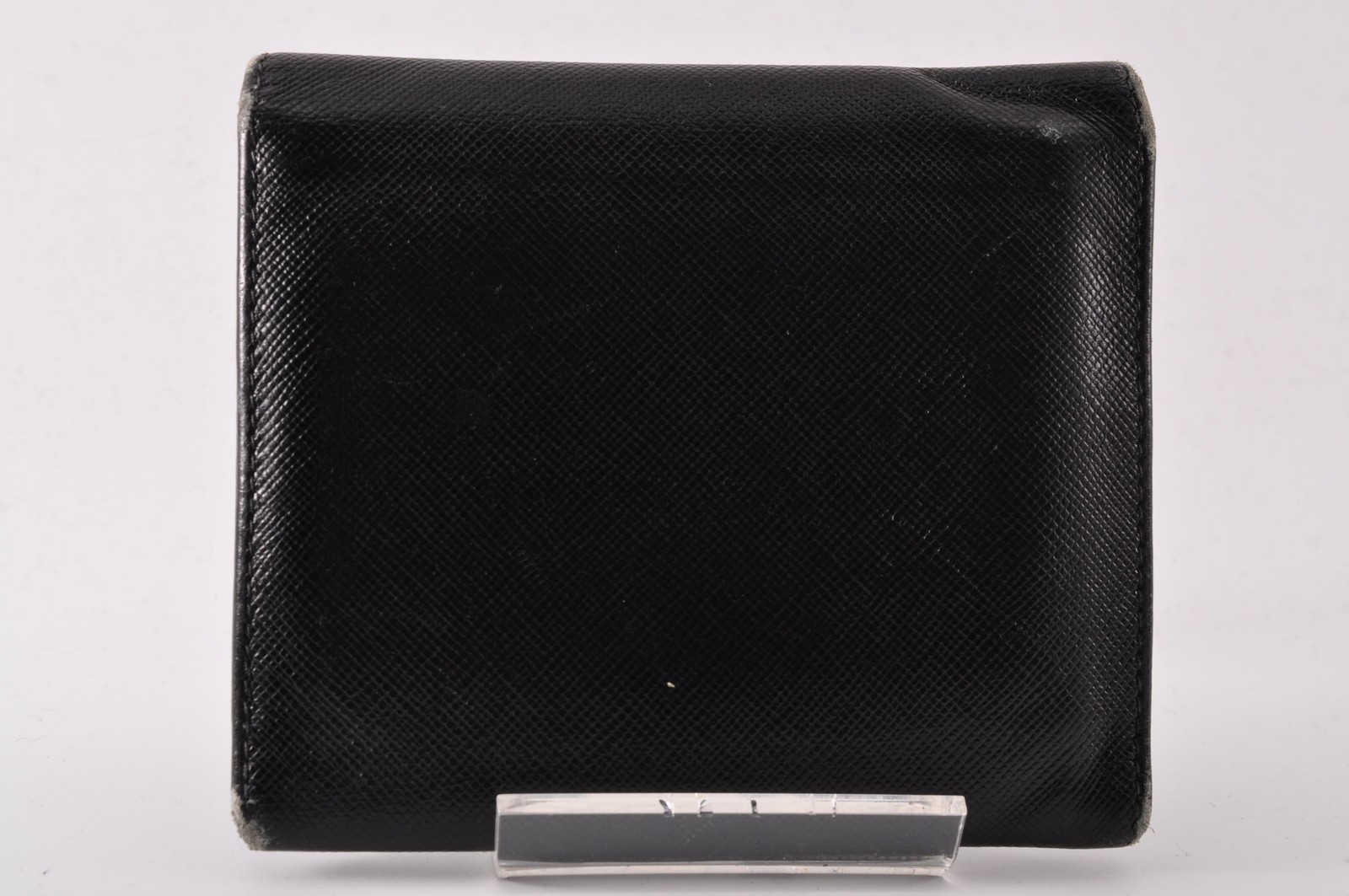 PRADA Triangular Logo Tri-Fold Wallet Saffiano Le… - image 3