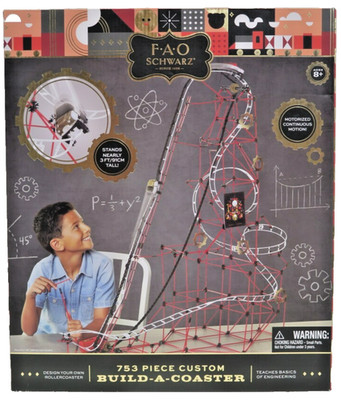 FAO Schwartz Build-A-Coaster 753 pc. Motorized Roller Coaster Construction Set