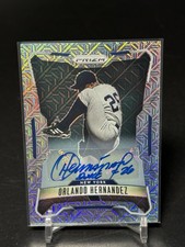 Orlando Hernandez 2026 Panini Prizm Baseball #96 Auto Mojo Prizm Auto /25 Yanks
