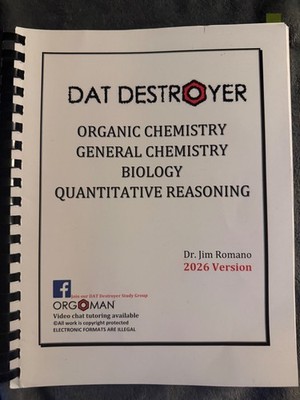 2026 DAT Destroyer   DAT Study Guide by Dr. Jim Romano | Biology, Chem, Math