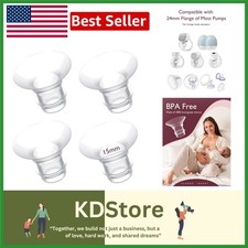 15mm Transparent Silicone Flange Insert for Breast Pumps 4-Pack 