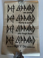 Def Leppard *RARE* Two Page Magazine Ad