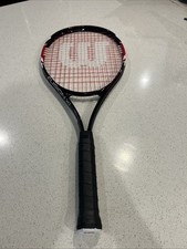 Wilson Fusion XL Tennis Racket Black Red White 4 3/8" Grip L3