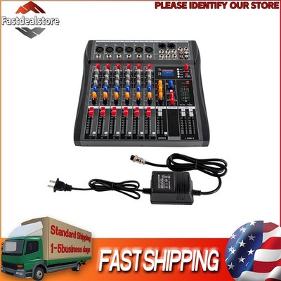 6-Channel Audio Mixer Bluetooth USB DJ Sound Mixing Console Sound Board Studio
