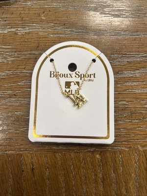 Bijoux Sport by Luv Aj MLB Gold Plated Brass Logo Charm Necklace - LA Dodgers