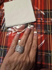 Sterling Silver JTV Bella Luce Overlap Ring -...